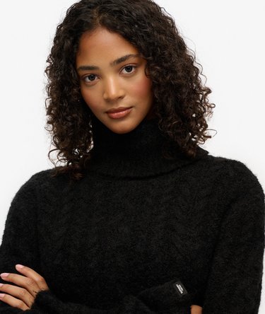 Cable Roll Neck Jumper Image 4