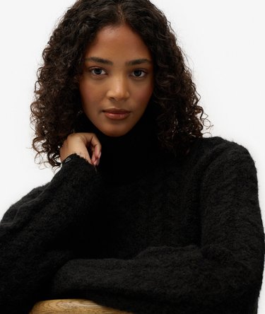 Cable Roll Neck Jumper Image 2