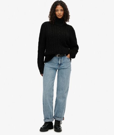 Cable Roll Neck Jumper Image 3