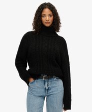 Cable Roll Neck Jumper