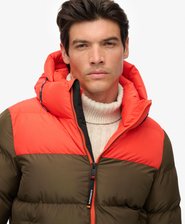 Colourblock Hooded Puffer Jacket