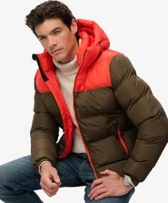 Colourblock Hooded Puffer Jacket