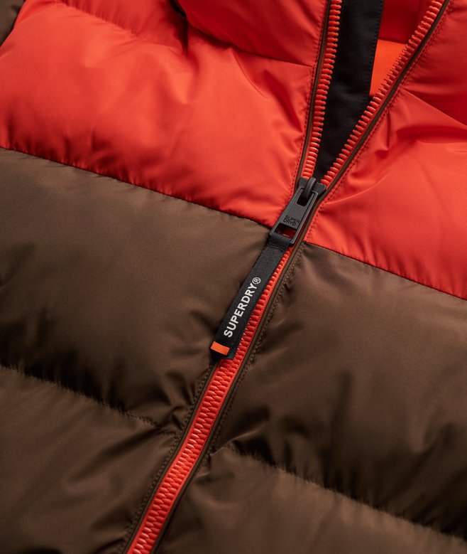 Colourblock Hooded Puffer Jacket