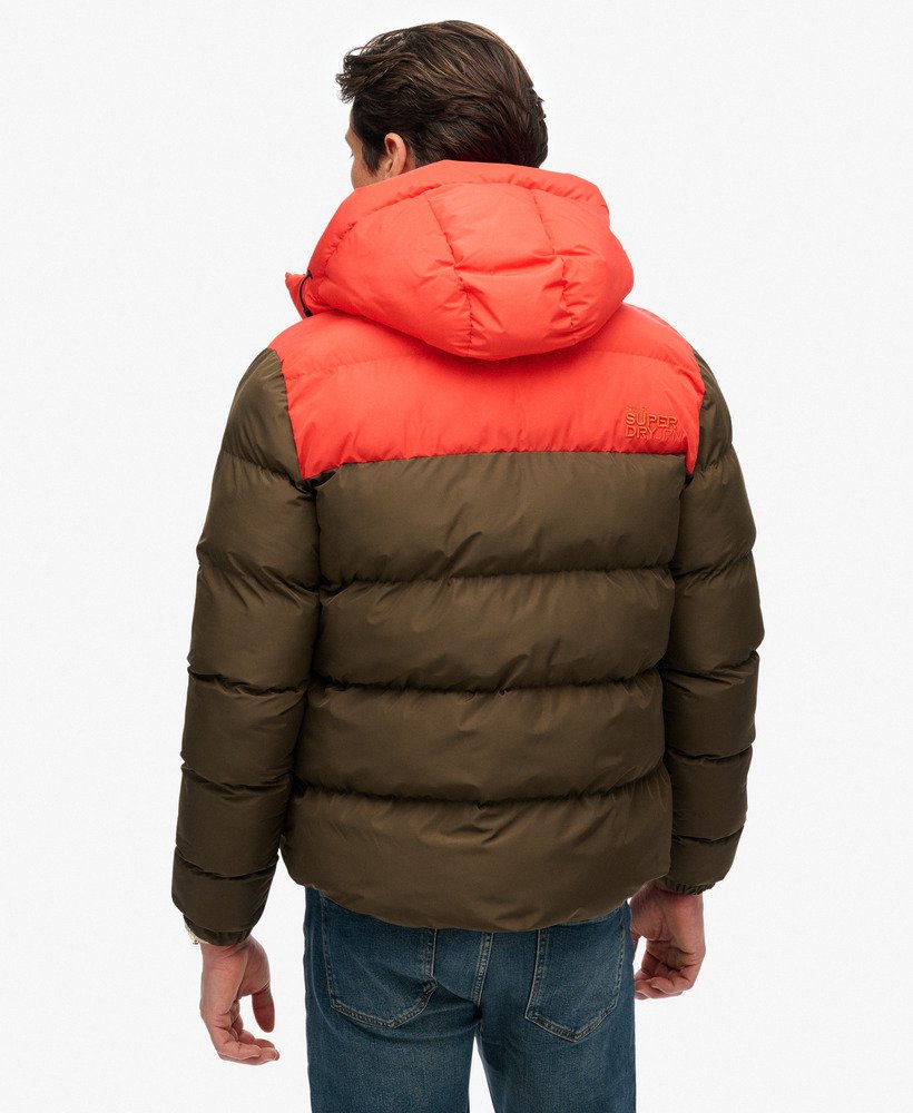 Fl Colorblock Mid Length Hooded Puffer Jacket main image 0
