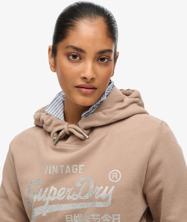Embellished Vintage Logo Relaxed Hoodie Image 4