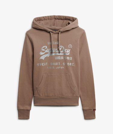 Embellished Vintage Logo Relaxed Hoodie Image 7