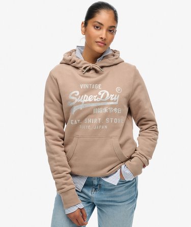 Embellished Vintage Logo Relaxed Hoodie Image 1