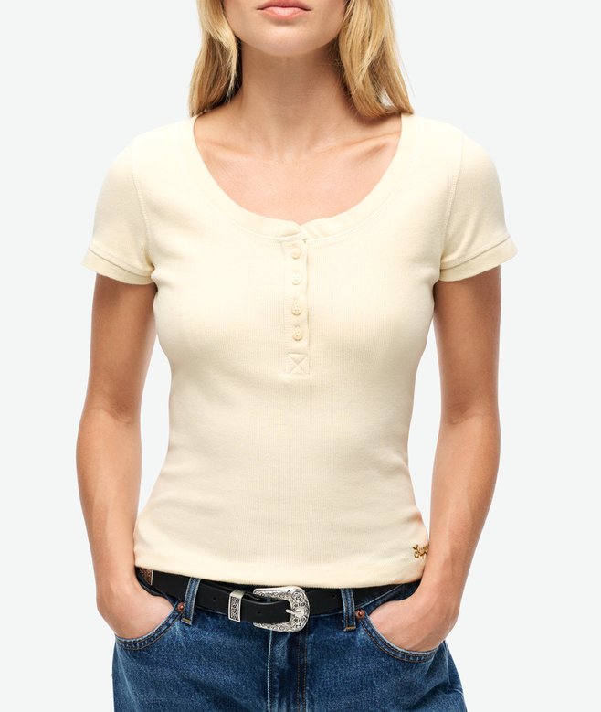 Essential Button Down Short Sleeve Top