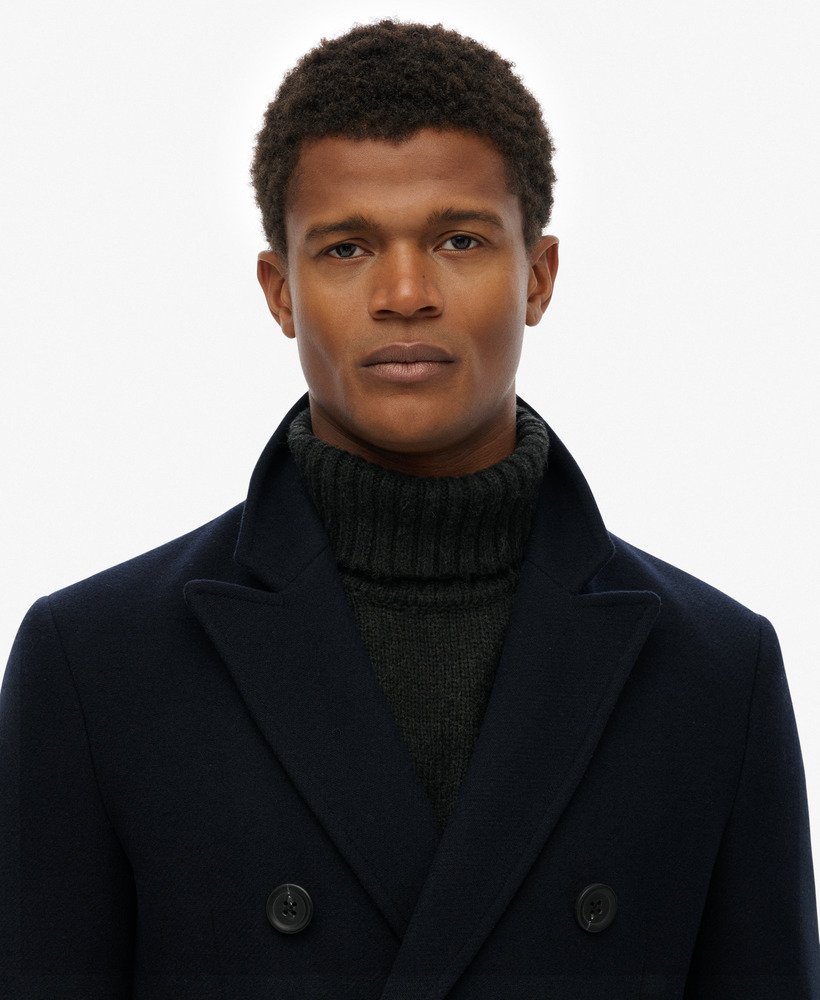 mens The Merchant Store - Town Coat in Navy | Superdry UK