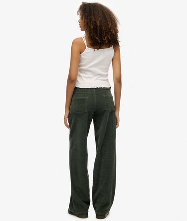 Pantalon baggy taille mi-haute en velours à grosses côtes Image 6