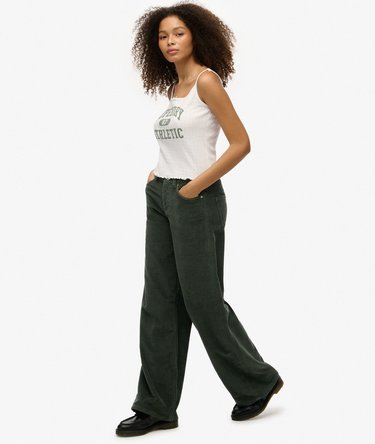 Pantalon baggy taille mi-haute en velours à grosses côtes Image 5