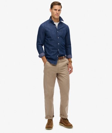 Langärmeliges Essential Jeanshemd Image 3