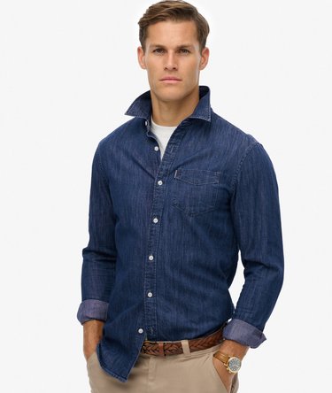 Langärmeliges Essential Jeanshemd Image 1