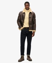 Faux Shearling Aviator Jacket
