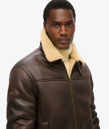 Faux Shearling Aviator Jacket Image 3