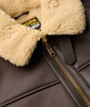 Faux Shearling Aviator Jacket Image 6