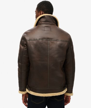 Faux Shearling Aviator Jacket Image 4