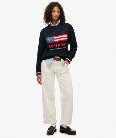 Americana Crew Knit Trui Image 3
