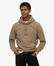 Fleece hoodie met micrologo