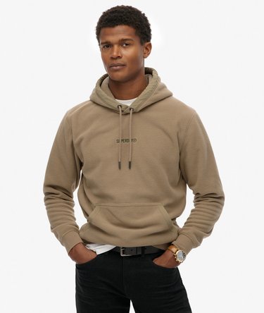 Fleece hoodie met micrologo Image 1
