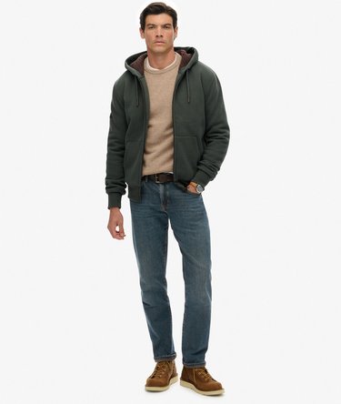 Borg Lined Zip Hoodie Image 3