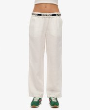 Pantalon en lin à cordon de serrage