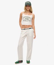 Pantalon en lin à cordon de serrage