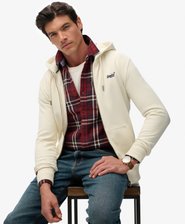 Essential Logo Zip Hoodie Half Brushed