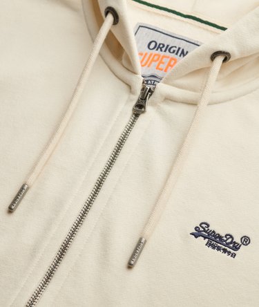 Essential Logo Zip Hoodie Half Brushed Image 6