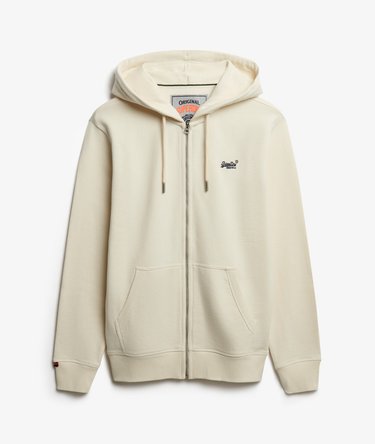 Essential Logo Zip Hoodie Half Brushed Image 7