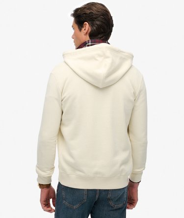 Essential Logo Zip Hoodie Half Brushed Image 5