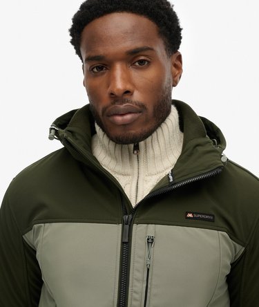 Hooded Softshell Colourblock Jacket Image 4