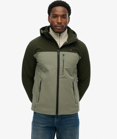 Hooded Softshell Colourblock Jacket Image 6