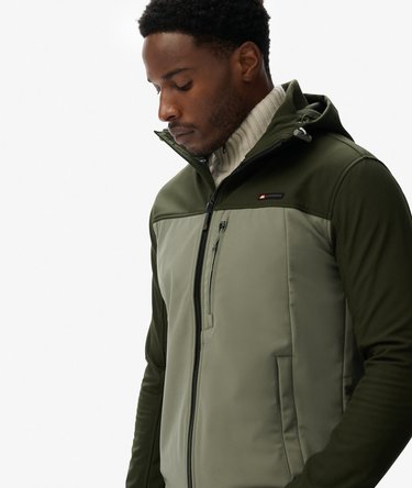 Hooded Softshell Colourblock Jacket Image 2