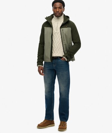 Hooded Softshell Colourblock Jacket Image 3