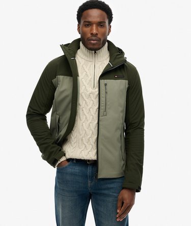 Hooded Softshell Colourblock Jacket Image 1