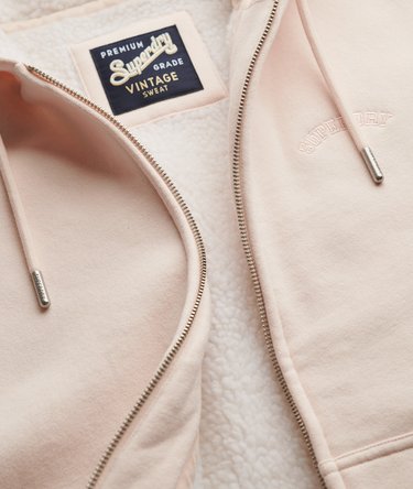 Borg Lined Zip Hoodie Image 6