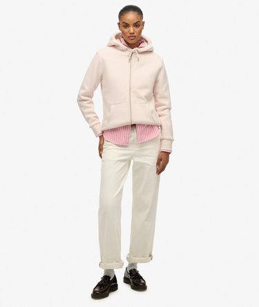 Borg Lined Zip Hoodie Image 3