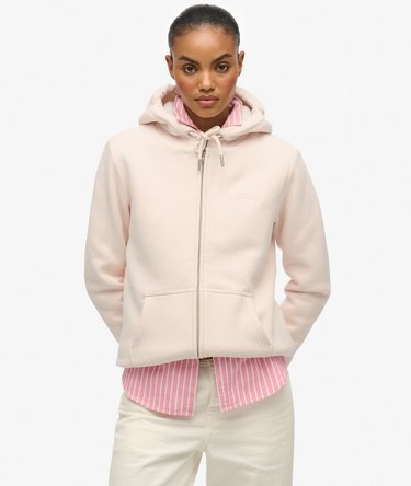 Borg Lined Zip Hoodie Image 1