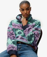 Super Soft Printed Henley Fleece Jumper