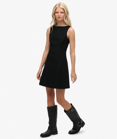 Mini-jurk met lage ruguitsnijding Image 3