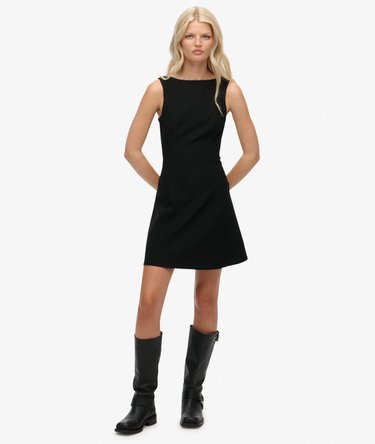 Mini-jurk met lage ruguitsnijding Image 6