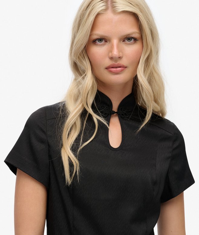 Midnight Mandarin Mini Dress