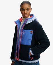 Veste Sherpa à Capuche Vintage