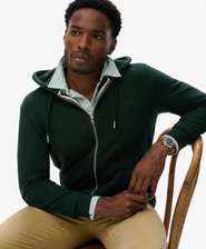 Essential Logo Half Brushed Zip Hoodie