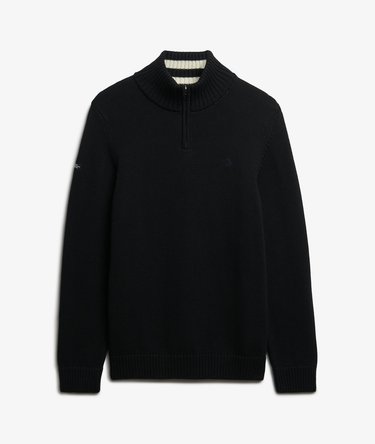 Cotton Half Zip Knit Jumper Image 6