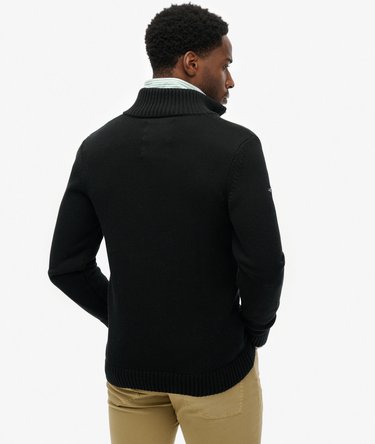 Cotton Half Zip Knit Jumper Image 5