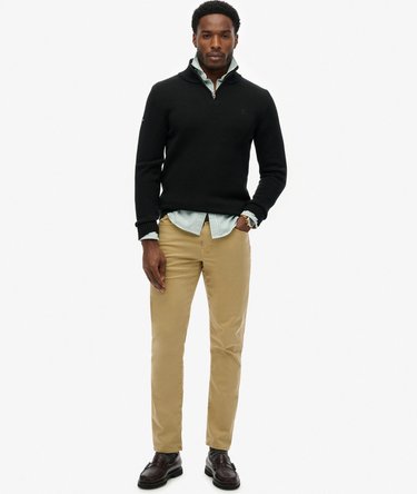 Cotton Half Zip Knit Jumper Image 3