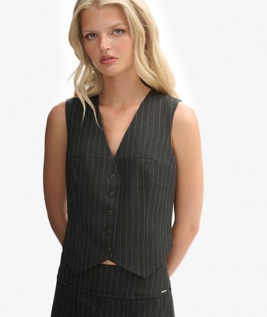Krijtstreep Gilet Image 2