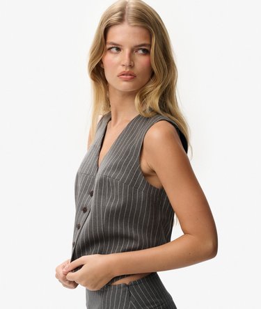 Pinstripe Waistcoat Image 2